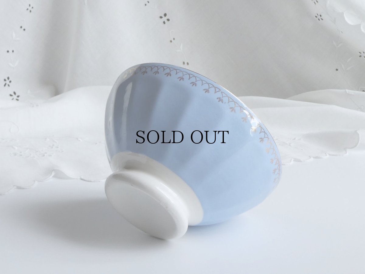 画像13: フランス ヴィンテージ カフェオレボウル パステルブルー (13)