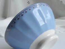 画像14: フランス ヴィンテージ カフェオレボウル パステルブルー (14)