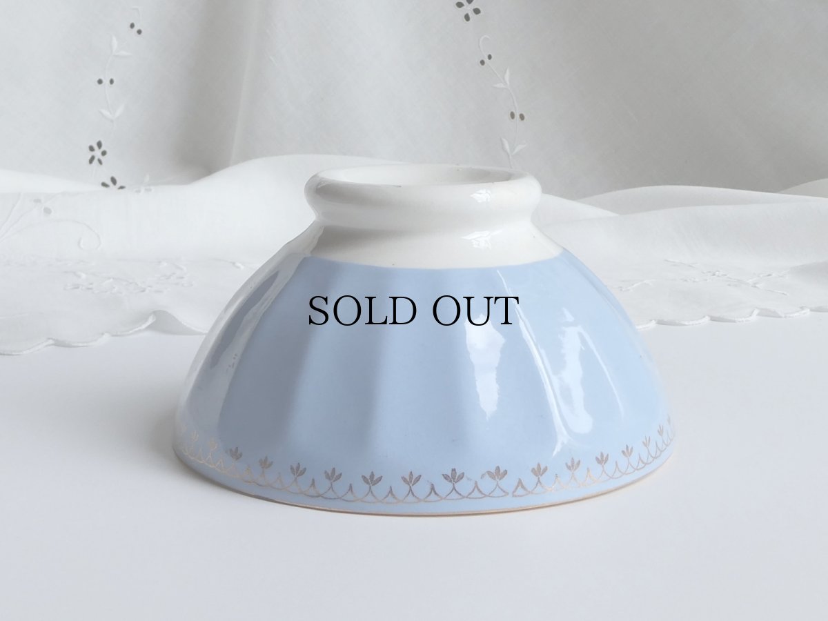 画像11: フランス ヴィンテージ カフェオレボウル パステルブルー (11)