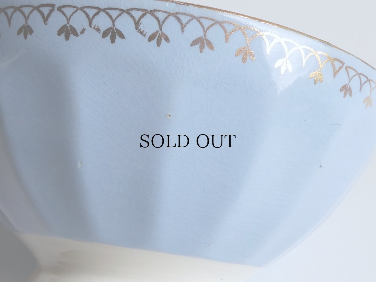 画像9: フランス ヴィンテージ カフェオレボウル パステルブルー (9)