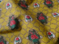 画像4: フランス ヴィンテージ ファブリック ローズメダイヨン  (4)