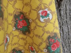 画像1: フランス ヴィンテージ ファブリック ローズメダイヨン  (1)