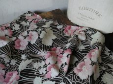 画像1: フランス アンティーク ファブリック ナポレオンIII  サクラソウ B (1)