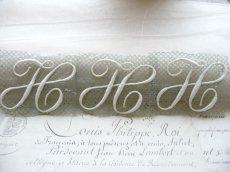 画像4: フランス製 イニシャル 刺繍シート '' H ''  大 (4)