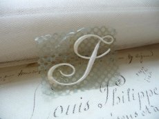 画像5: フランス製 イニシャル 刺繍シート '' J ''  (5)