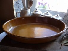 画像3: フランスアンティーク オーバル型のグラタン皿 飴色 （日本国内発送品） (3)