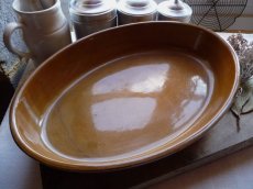 画像4: フランスアンティーク オーバル型のグラタン皿 飴色 （日本国内発送品） (4)