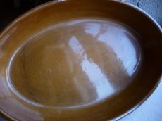 画像8: フランスアンティーク オーバル型のグラタン皿 飴色 （日本国内発送品） (8)
