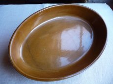 画像7: フランスアンティーク オーバル型のグラタン皿 飴色 （日本国内発送品） (7)