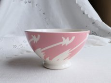 画像2: カフェオレボウル 風に揺れるお花 ピンク (2)