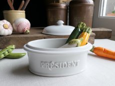 画像17: フランス ヴィンテージ '' PRESIDENT '' バターケース (17)