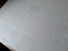 画像9: フランス アンティーク ダマスク織り セルヴィエット モノグラム CR　(在庫5→3) (9)