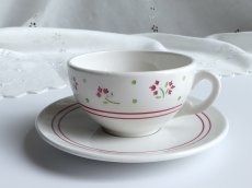 画像26: リュネヴィル カップ＆ソーサー 小花のステンシル 2客セット (26)