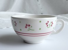 画像3: リュネヴィル カップ＆ソーサー 小花のステンシル 2客セット (3)
