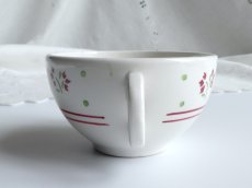 画像4: リュネヴィル カップ＆ソーサー 小花のステンシル 2客セット (4)