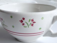 画像12: リュネヴィル カップ＆ソーサー 小花のステンシル 2客セット (12)