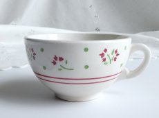 画像13: リュネヴィル カップ＆ソーサー 小花のステンシル 2客セット (13)