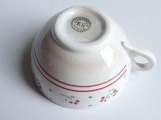 画像20: リュネヴィル カップ＆ソーサー 小花のステンシル 2客セット (20)