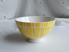 画像10: ディゴワン カフェオレボウル しましま イエロー A (10)