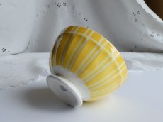 画像2: ディゴワン カフェオレボウル しましま イエロー A (2)