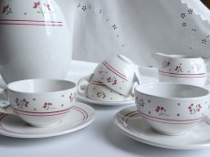 画像28: リュネヴィル カップ＆ソーサー 小花のステンシル 2客セット (28)