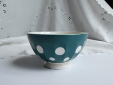 画像2: ディゴワン & サルグミンヌ  カフェオレボウル 水玉 グリーン (2)