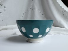画像14: ディゴワン & サルグミンヌ  カフェオレボウル 水玉 グリーン (14)