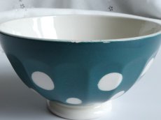画像10: ディゴワン & サルグミンヌ  カフェオレボウル 水玉 グリーン (10)