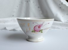 画像1: サンタマン カフェオレボウル ローズ柄 SOUVENIR (1)