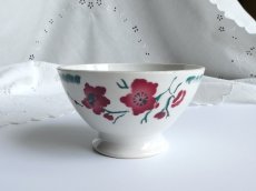 画像2: バドンヴィレー カフェオレボウル 若草と赤いお花 (2)