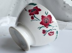 画像4: バドンヴィレー カフェオレボウル 若草と赤いお花 (4)