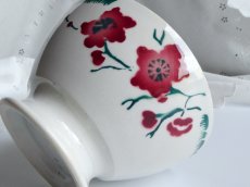 画像17: バドンヴィレー カフェオレボウル 若草と赤いお花 (17)