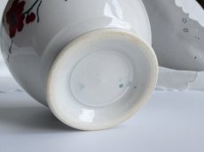 画像7: バドンヴィレー カフェオレボウル 若草と赤いお花 (7)