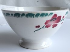 画像11: バドンヴィレー カフェオレボウル 若草と赤いお花 (11)