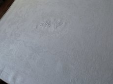 画像8: フランス アンティーク ダマスク織り セルヴィエット モノグラム AV　(在庫6→3)　 (8)