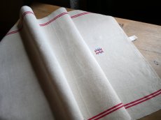 画像10: フランス アンティークリネン トーション モノグラム HR C (10)