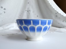 画像3: カフェオレボウル うろこ柄 ブルー B (3)