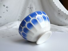 画像12: カフェオレボウル うろこ柄 ブルー B (12)