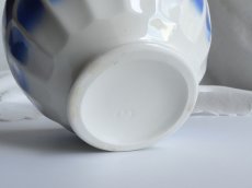 画像8: カフェオレボウル うろこ柄 ブルー B (8)