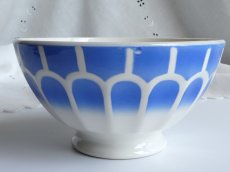 画像9: カフェオレボウル うろこ柄 ブルー B (9)