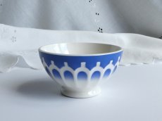 画像11: カフェオレボウル うろこ柄 ブルー プチ (11)