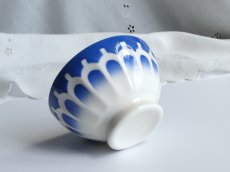 画像12: カフェオレボウル うろこ柄 ブルー プチ (12)