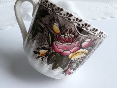 画像13: フランス アンティーク 芍薬とローズのカップ (13)