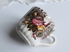 画像1: フランス アンティーク 芍薬とローズのカップ (1)
