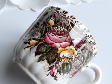 画像16: フランス アンティーク 芍薬とローズのカップ (16)