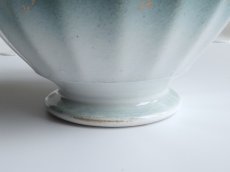画像8: フランス アンティーク カフェオレボウル 金彩 ブルーグリーン グラデーション  (8)