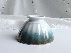 画像13: フランス アンティーク カフェオレボウル 金彩 ブルーグリーン グラデーション  (13)