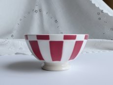 画像11: ディゴワン & サルグミンヌ カフェオレボウル ダミエ柄 ワインレッド (11)