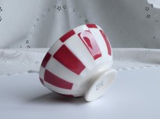 画像12: ディゴワン & サルグミンヌ カフェオレボウル ダミエ柄 ワインレッド (12)