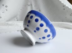 画像4: サンタマン カフェオレボウル 水玉スカラップ  (4)